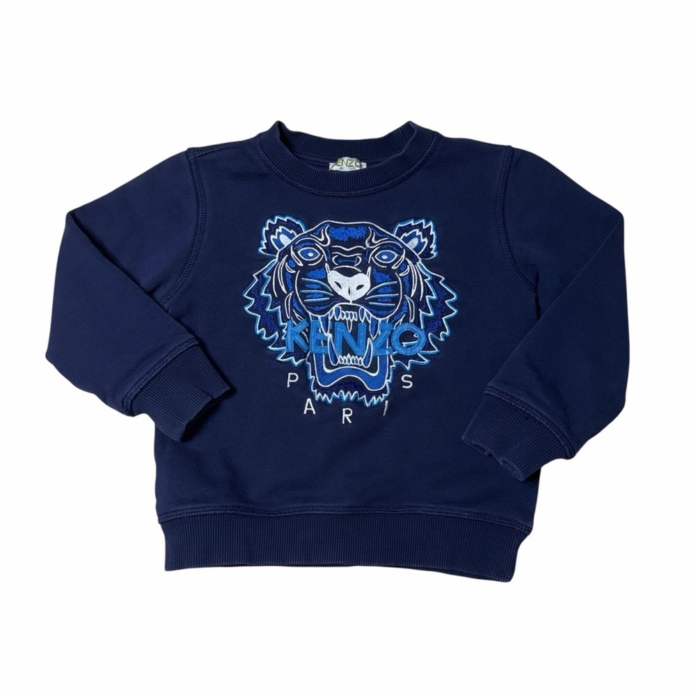 Kenzo Paris Kid Navy Blue Crewneck Sweater Toddler 4